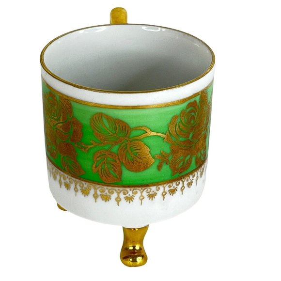 Mitterteich Bavaria Demitasse Three Footed Cup And Saucer Germany 049 Miniature - Picture 8 of 12